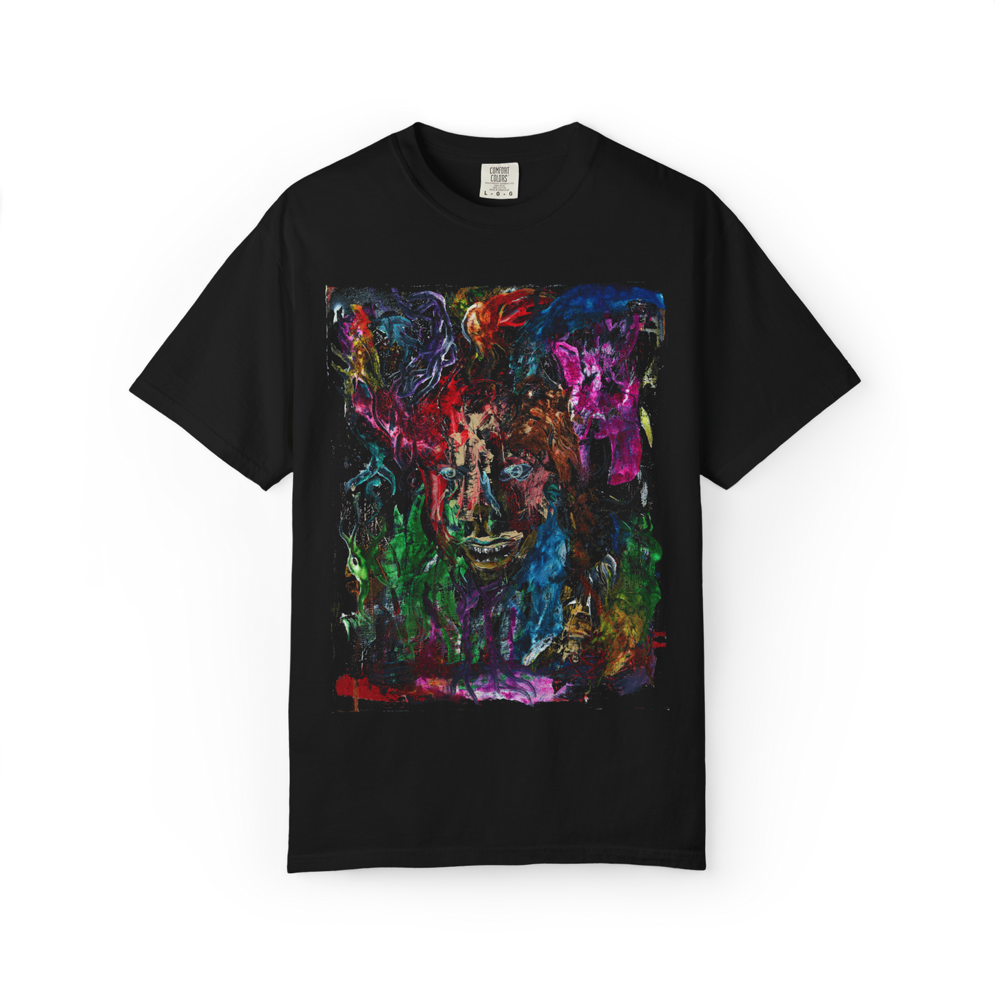 Lands of Delight Classic T-shirt featuring the Lands of Delight album artwork by Alon Mor, front view.