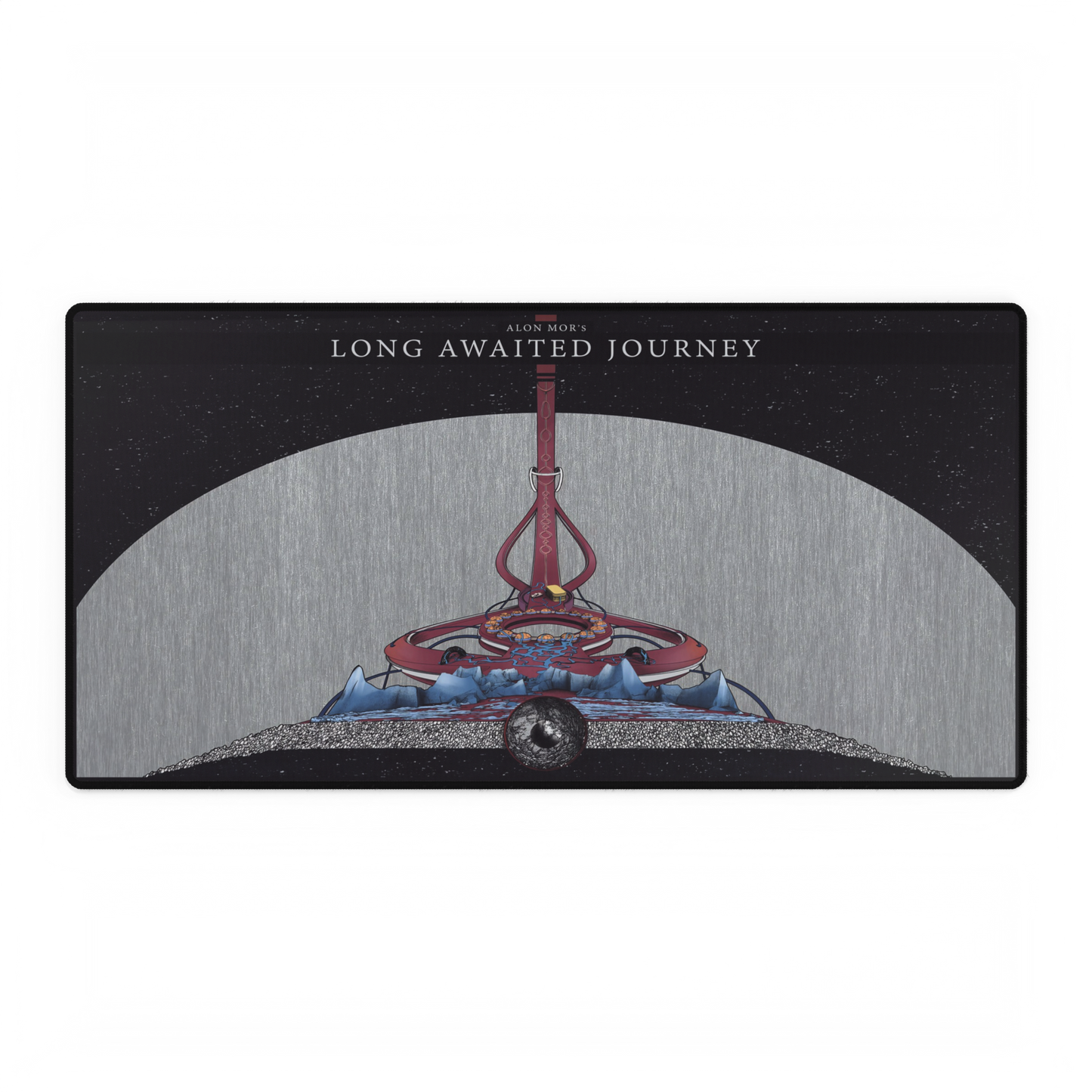 Long Awaited Journey desk mat featuring the Long Awaited Journey album artwork by Alon Mor.