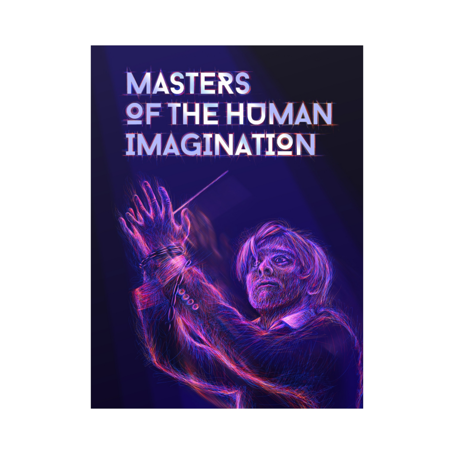 Masters of the Human Imagination poster featuring the Masters of the Human Imagination album artwork by Alon Mor, front view.
