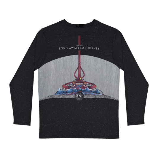 Long Awaited Journey long sleeve shirt featuring the Long Awaited Journey album artwork by Alon Mor, front view.